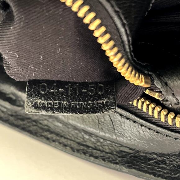 Chloe Ethel Black and Gold Satchel - Picture 5 of 12